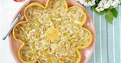 Tarte rhubarbe et amandes (tarte, dessert, printemps)