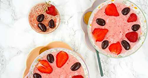 Glace bananes, fraises, amandes (vegan, dessert, goûter)