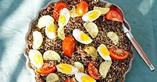 Salade de pâtes au sarrasin (veggie, sans gluten)