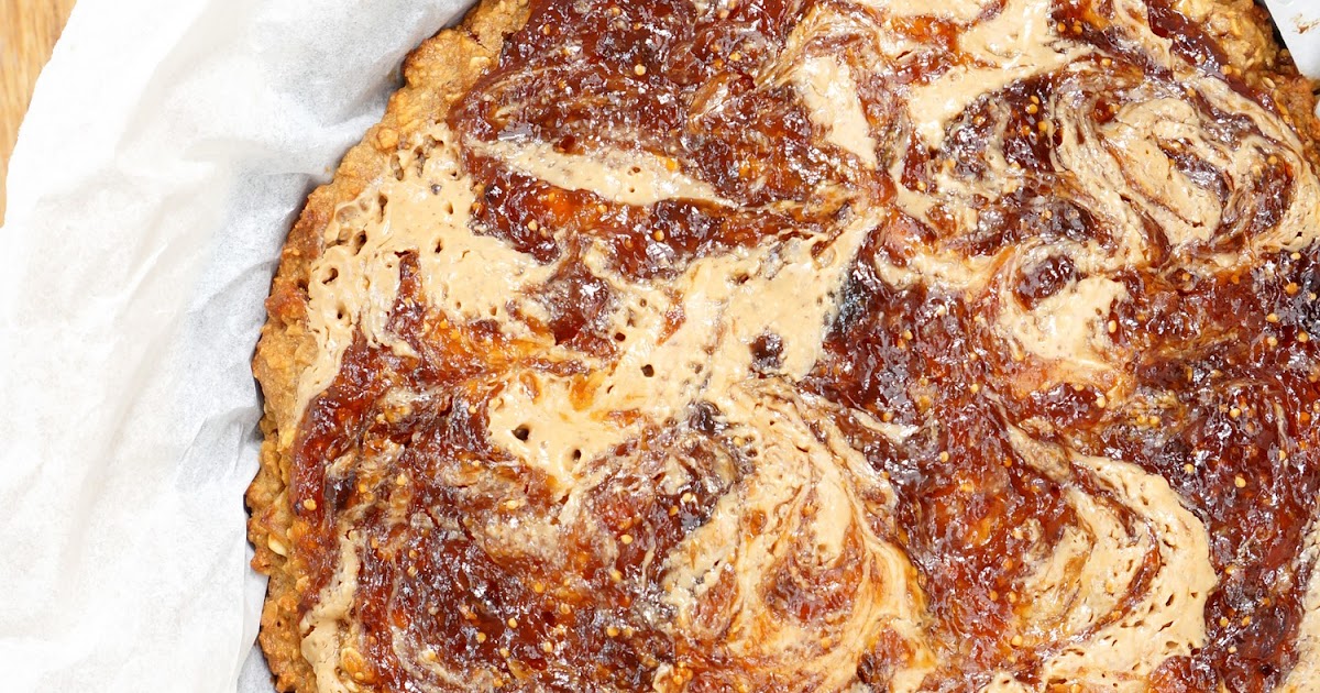 Gâteau figues, purée d'oléagineux, flocons d'avoine (gâteau, goûter, dessert)