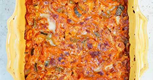 Lasagnes courgettes, poivrons, tofu (amap, veggie)