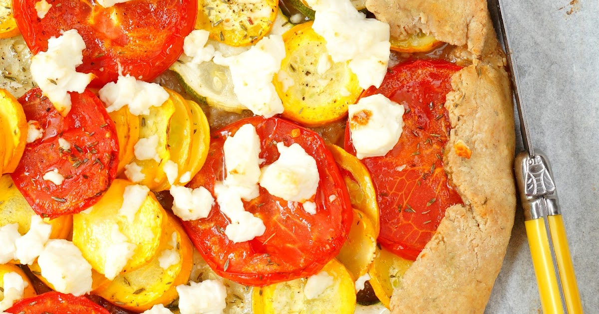 Tarte rustique ail,  tomates, courgettes, feta (tarte, veggie)