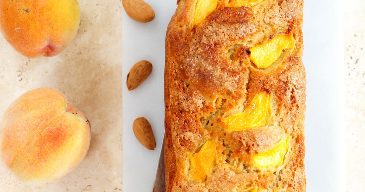 Cake aux pêches (goûter, dessert)
