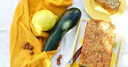 Cake courgettes, citron, amandes (cake, goûter, dessert, sans oeuf)