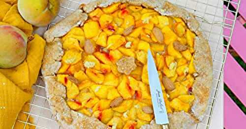 Tarte rustique pêches, gingembre (dessert, goûter, tarte)