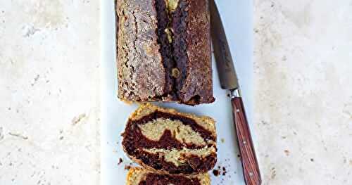 Cake marbré au lait de noisettes (vegan, goûter, dessert)