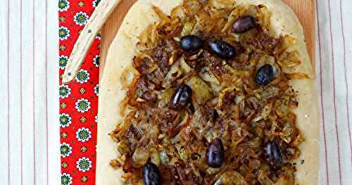 Pissaladière à ma façon (amap, vegan)