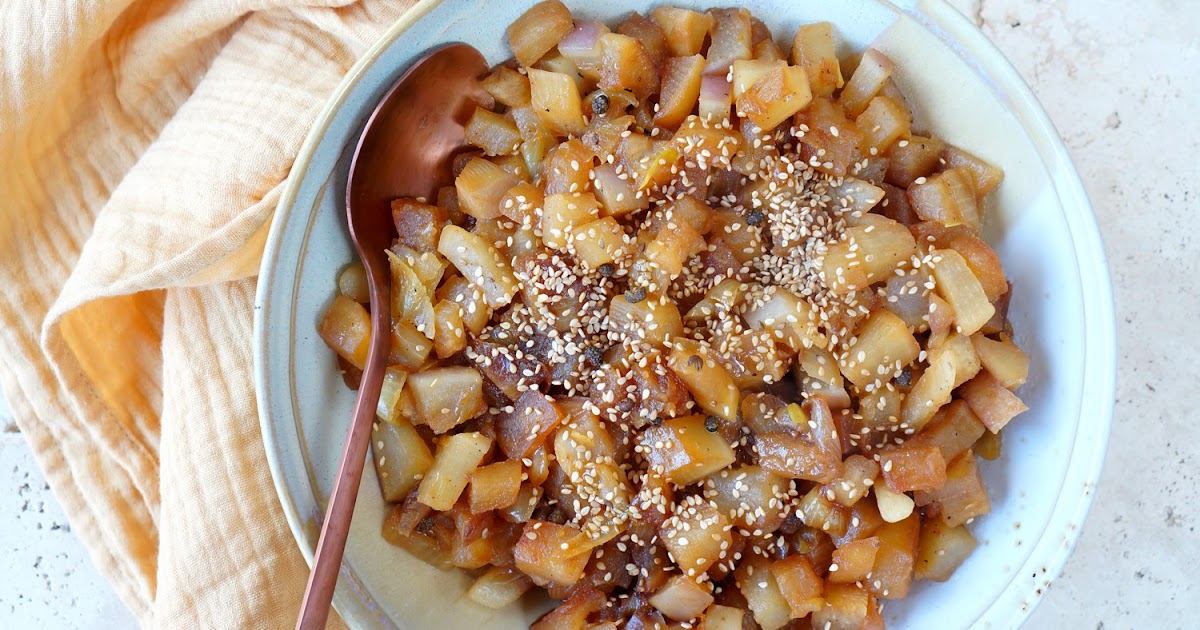 Navets poêlés à la sauce soja, miel et gingembre (amap, veggie)