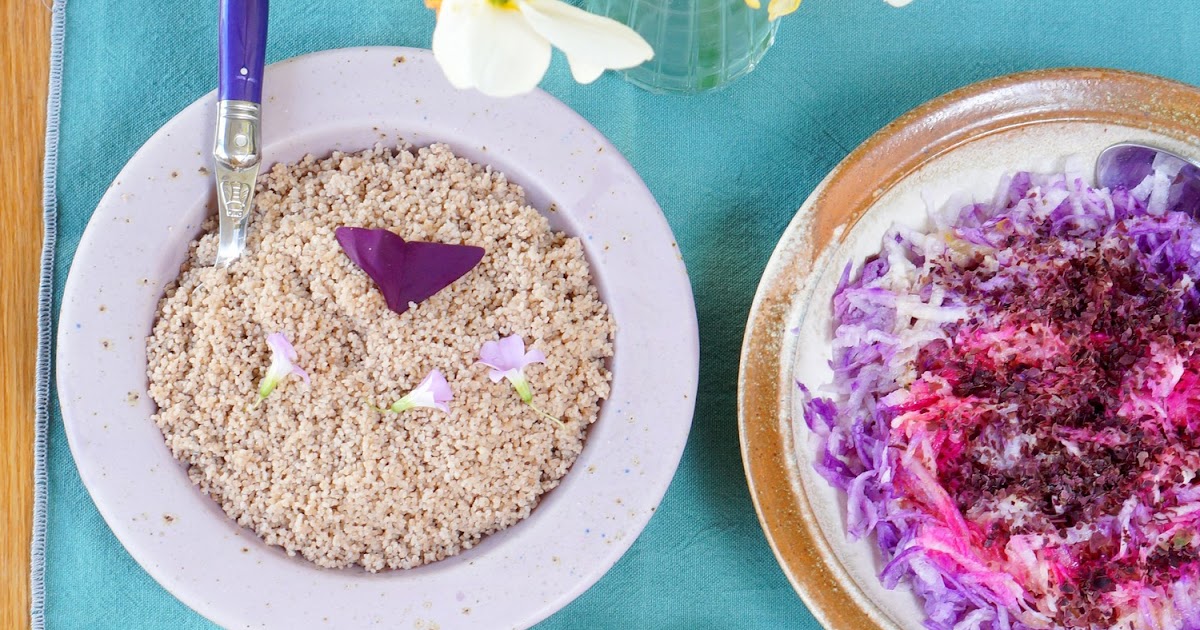 Oeufs brouillés ail des ours, couscous sarrasin, radis (veggie, sans gluten)