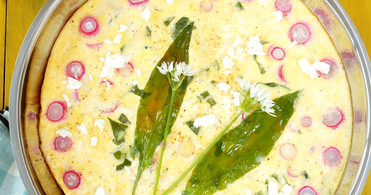 Frittata ail des ours, radis, feta (veggie)