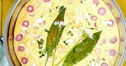 Frittata ail des ours, radis, feta (veggie)
