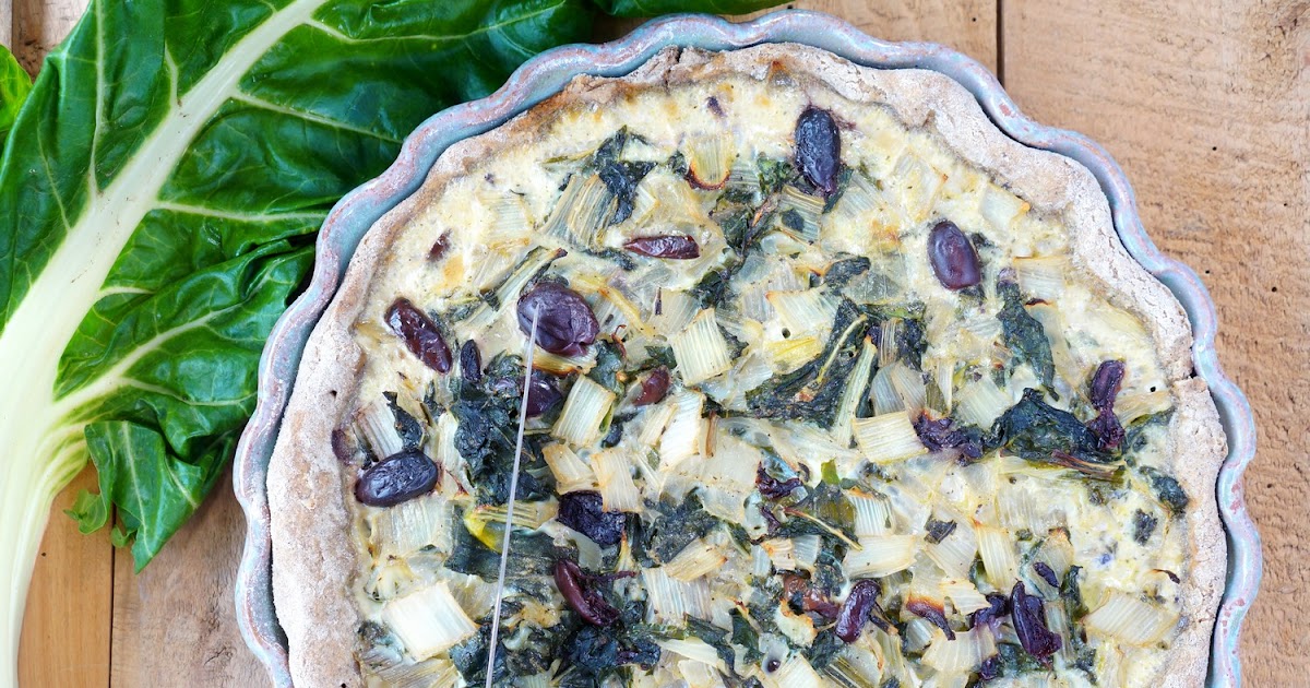 Quiche blettes, olives noires, parmesan (quiche, veggie)