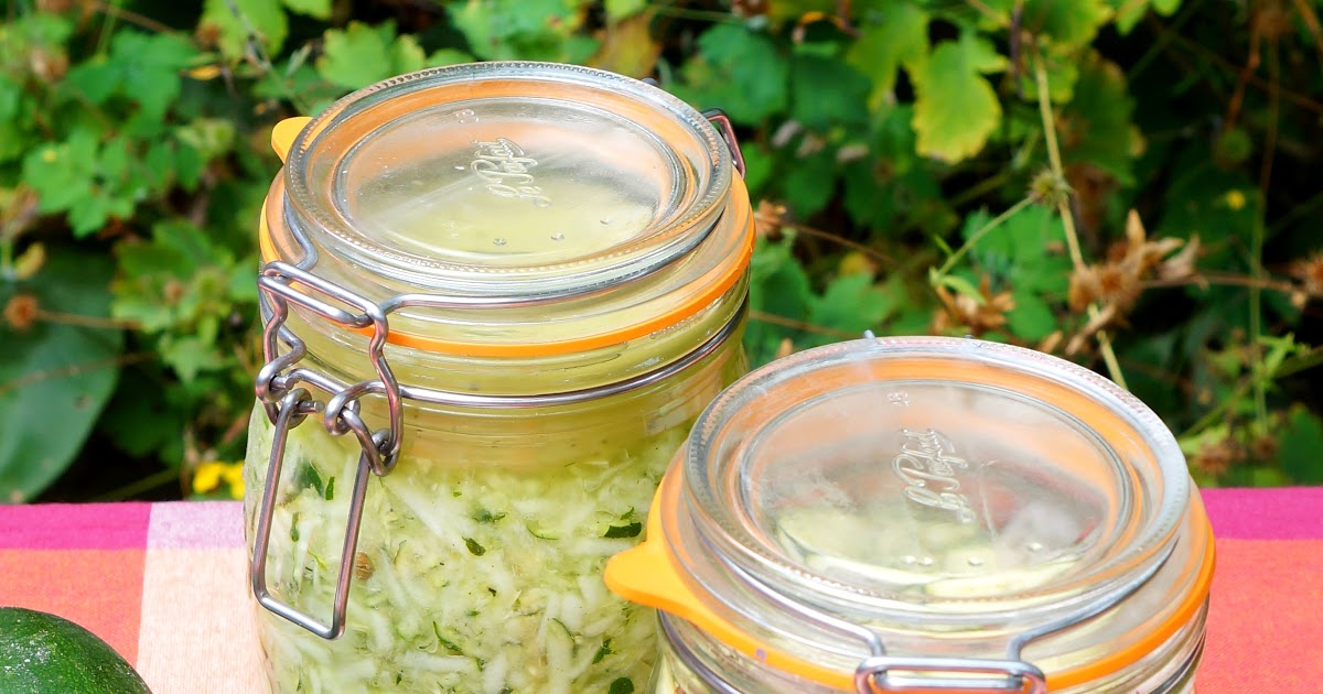 Courgettes lactofermentées en deux versions (amap, lactofermentation, vegan)