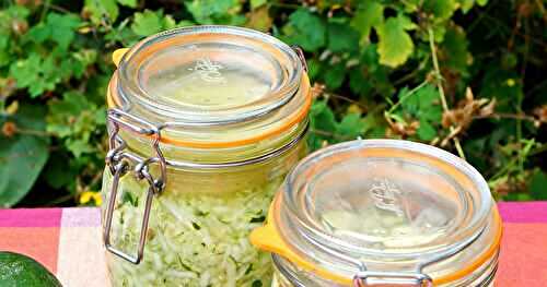 Courgettes lactofermentées en deux versions (amap, lactofermentation, vegan)