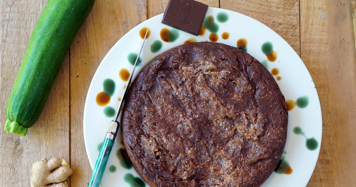 Gâteau choco, gingembre, courgette (gâteau, amap, goûter, sans gluten, vegan)