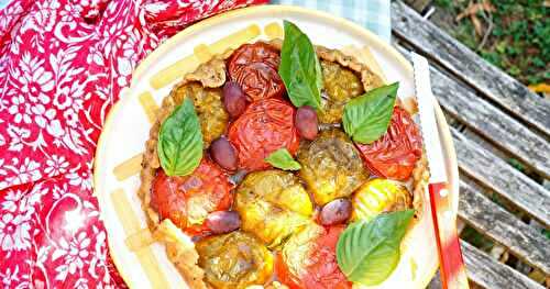 Tatin de tomates et tapenade (tarte, amap, vegan, été)