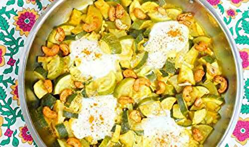 Courgettes, oeufs, curry (amap, veggie, sans gluten)