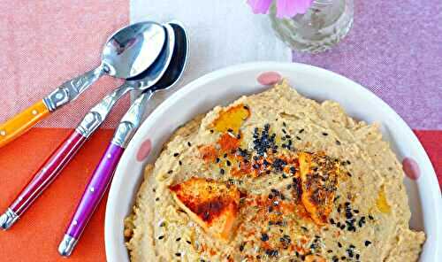 Houmous pois chiches, patates douces, paprika fumé (amap, apéro, vegan, sans gluten)