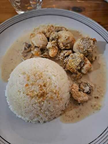 Gratin de st Jacques et crevettes