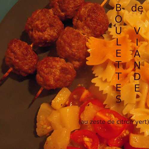 BOULETTES DE VIANDE et inauguration d'une nouvelle rubrique !!!