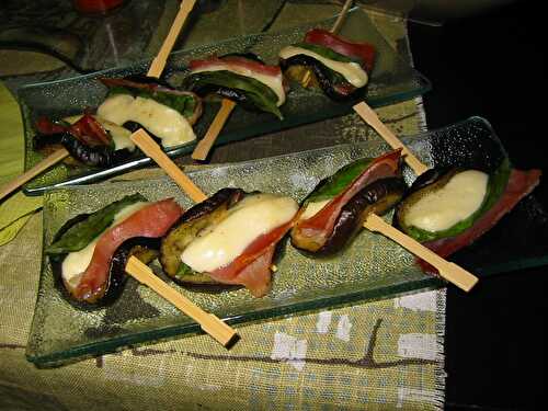 BROCHETTES AUBERGINE-JAMBON DE PARME