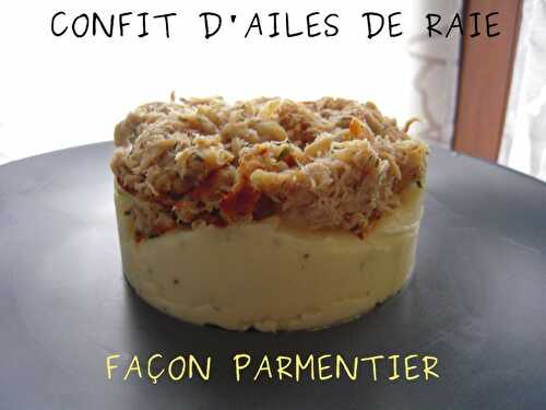 CONFIT D'AILES DE RAIE FACON PARMENTIER