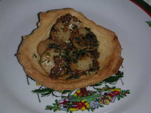 COQUILLES ST JACQUES EN COQUE DE PATE