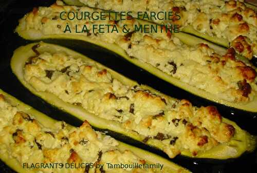 COURGETTES FARCIES À LA FÉTA & MENTHE