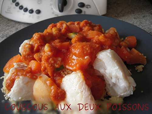 COUSCOUS AUX DEUX POISSONS