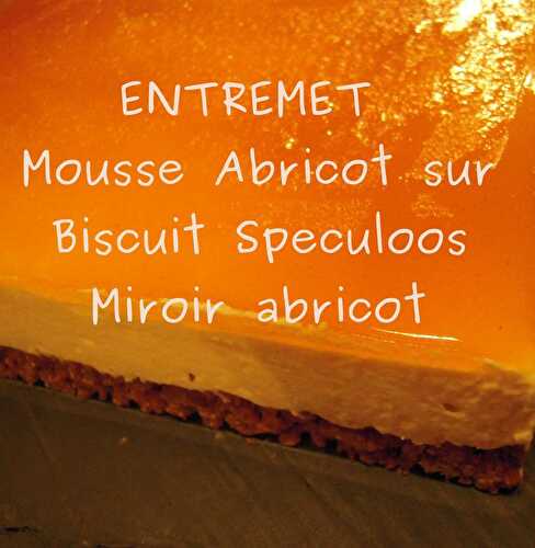 ENTREMET MOUSSE ABRICOT SUR BISCUIT SPÉCULOOS