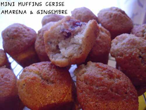 MINI MUFFINS CERISE AMARENA & GINGEMBRE