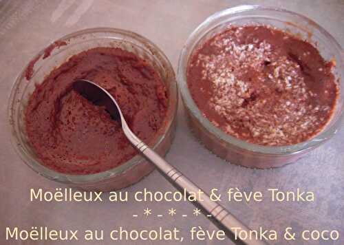 MOELLEUX AU CHOCOLAT & FÈVE TONKA (ET VARIANTE AVEC NOIX DE COCO)