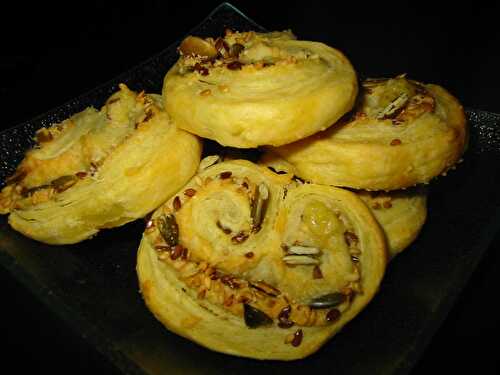 PALMIERS AUX GRAINES, PARMESAN & EMMENTAL