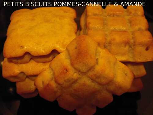 PETITS BISCUITS POMMES-CANNELLE & AMANDE (pour mon loustic ou pour les grands !!!)
