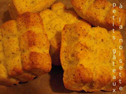 PETITS GÂTEAUX À LA NOISETTE (pour le goûter de mon loustic)