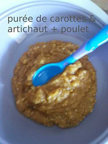 PURÉE ARTICHAUT/CAROTTES (4-6 MOIS) + variante 6 mois et+