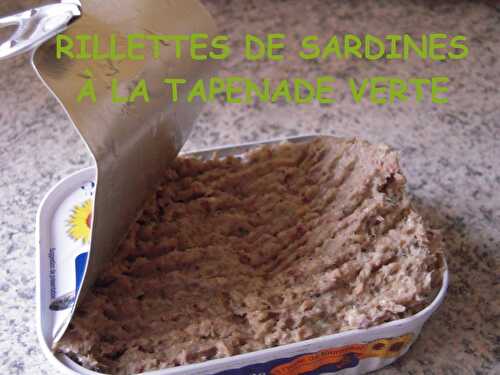 RILLETTES DE SARDINES À LA TAPENADE VERTE