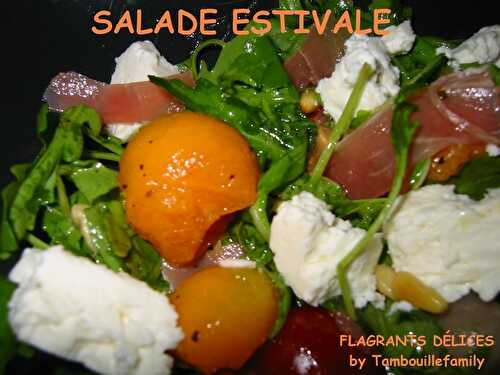 SALADE ESTIVALE (roquette, melon, jambon de Parme, Feta, tomates cerises & pignons de pin)