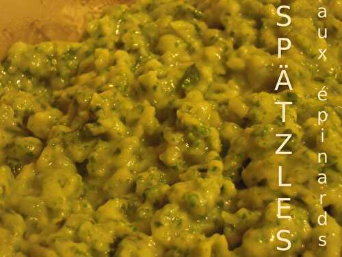 SPÄTZLES AUX ÉPINARDS...ou comment faire manger des légumes aux enfants ! (recette tupperware)