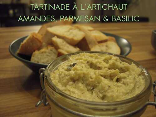 TARTINADE A L'ARTICHAUT, AMANDES, PARMESAN & BASILIC