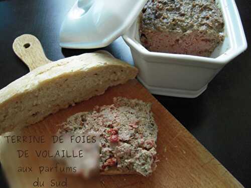 TERRINE DE FOIES DE VOLAILLE AUX PARFUMS DU SUD (TOMATES SÉCHÉES & ORIGAN)