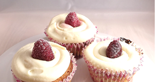 Cupcakes framboise et chocolat blanc