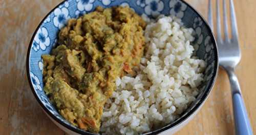 Dahl pois cassés/lentilles corail  {cuisine végétarienne}