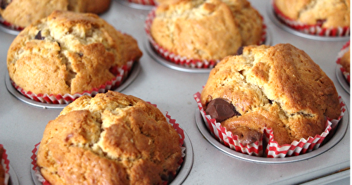 Muffins à la banane et au chocolat