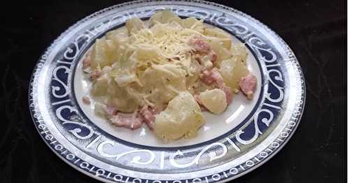 Patisson à la carbonara