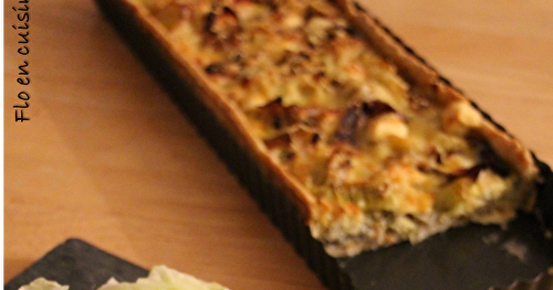 Quiche poireau, oignon rouge et féta