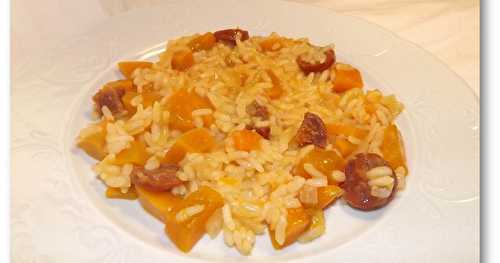 Risotto au potimarron et chorizo