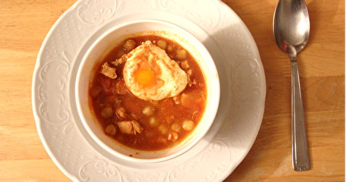 Soupe de poulet aux pois chiches