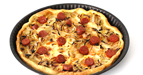 Tarte à l'oignon et au chorizo