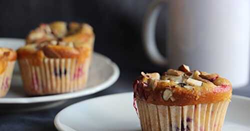 Muffins amande-fruits rouges